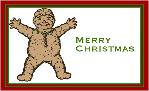 Retro Gingerbread Man For Christmas Clipart