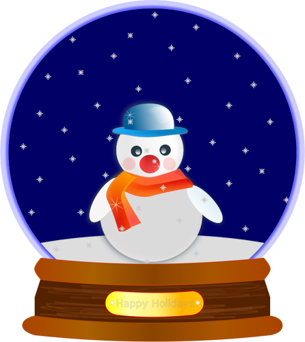 Of Snowman Globe Ornament Clipart