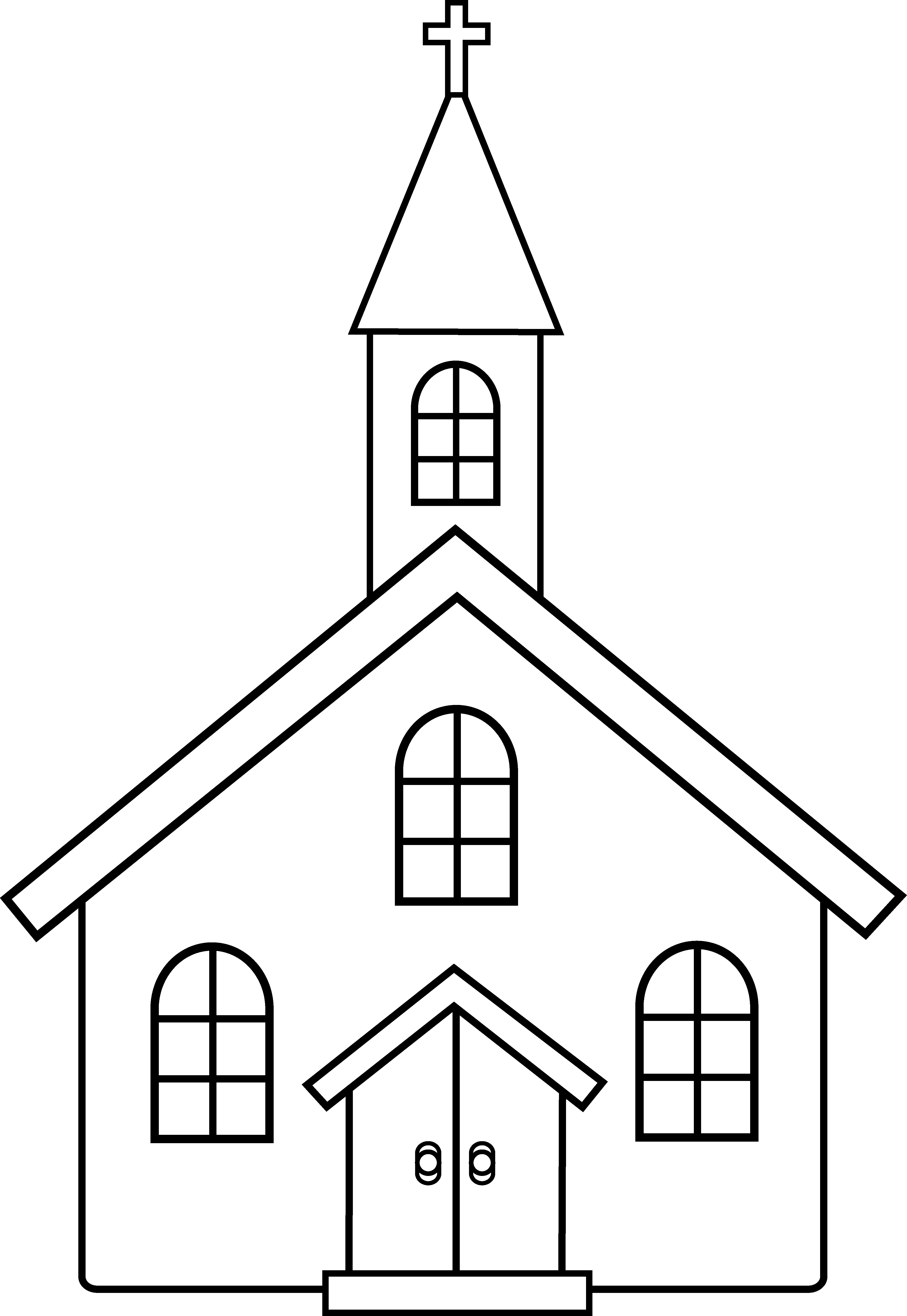 Church Black And White Image Png Clipart