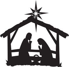 Christmas Star Black And White The Nativity Clipart