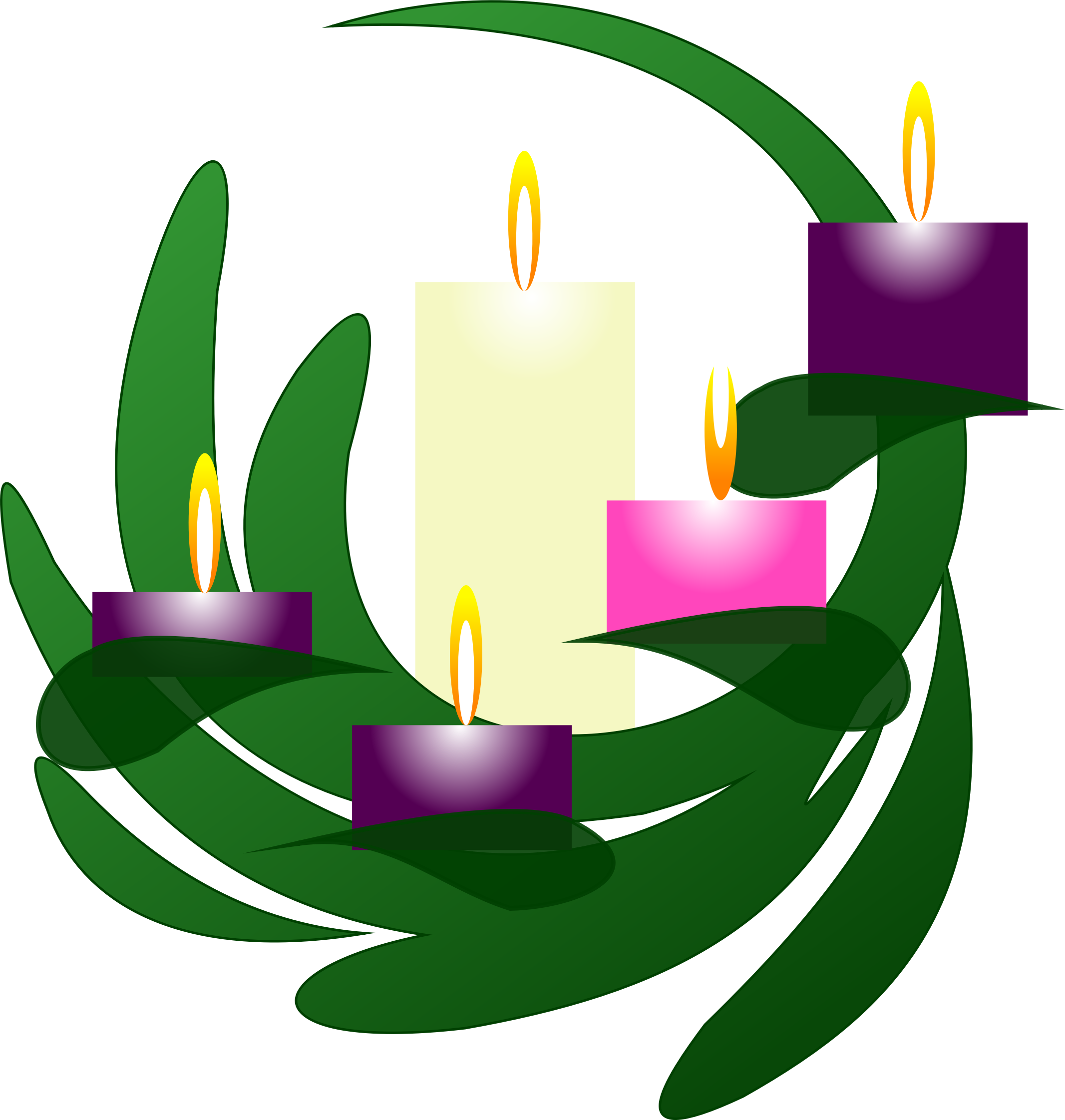 Candle Candles Wreath Advent Church Download HQ PNG Clipart