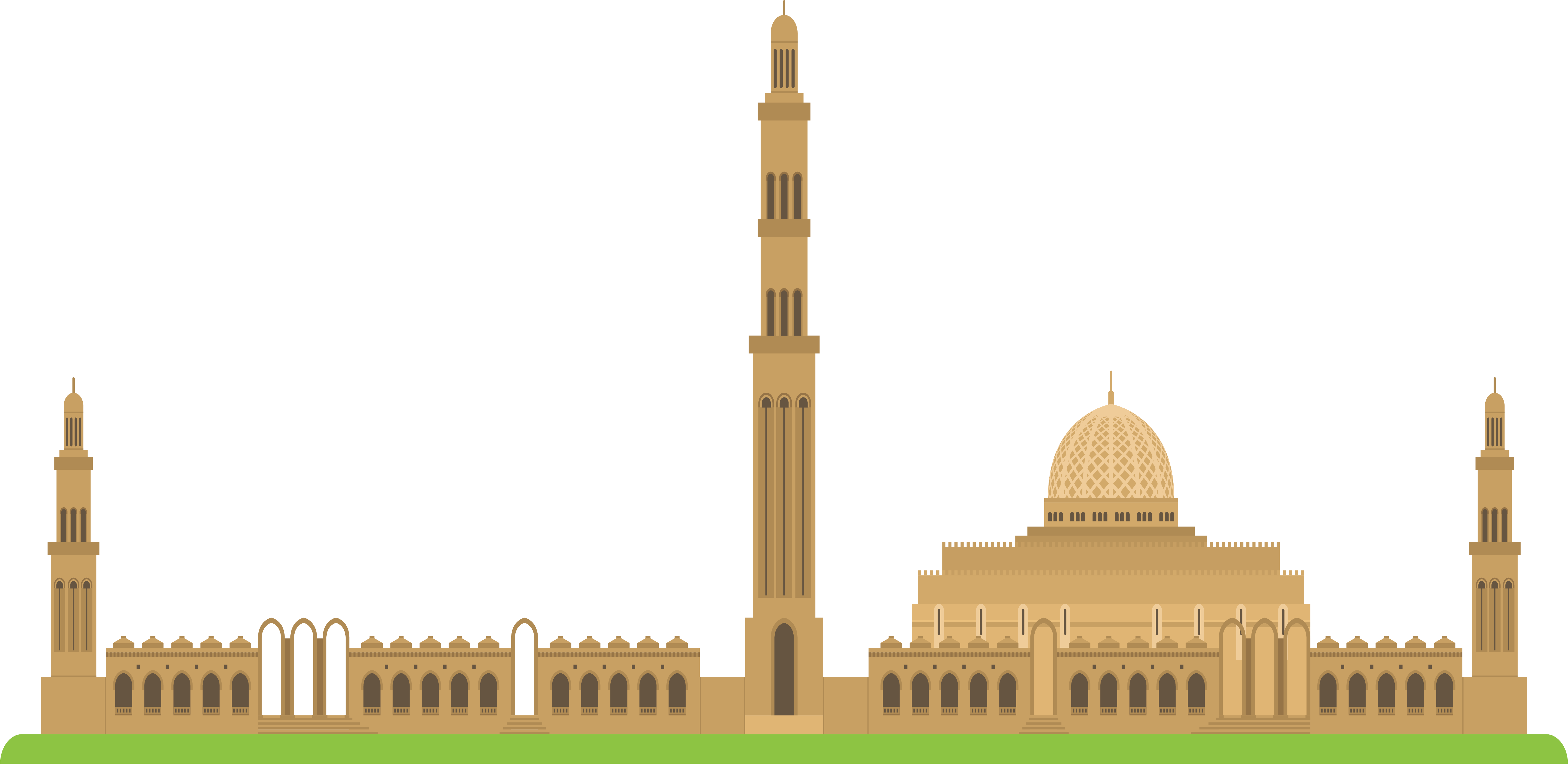 Building Ahmed Sultan Oman Mosque Islamic Church Clipart