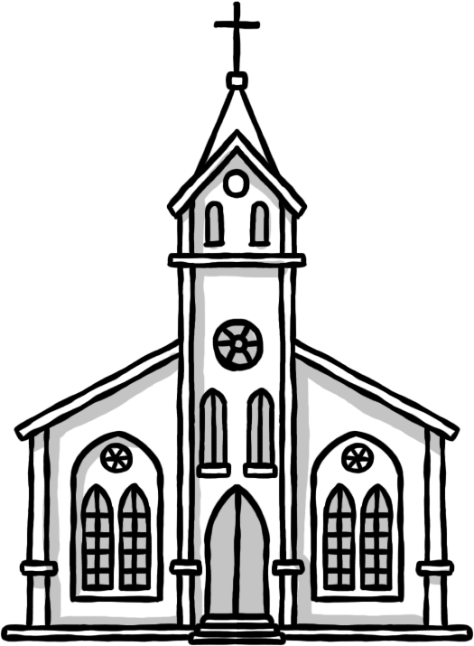 Church Hand-Painted Drawing Chapel PNG Image High Quality Clipart