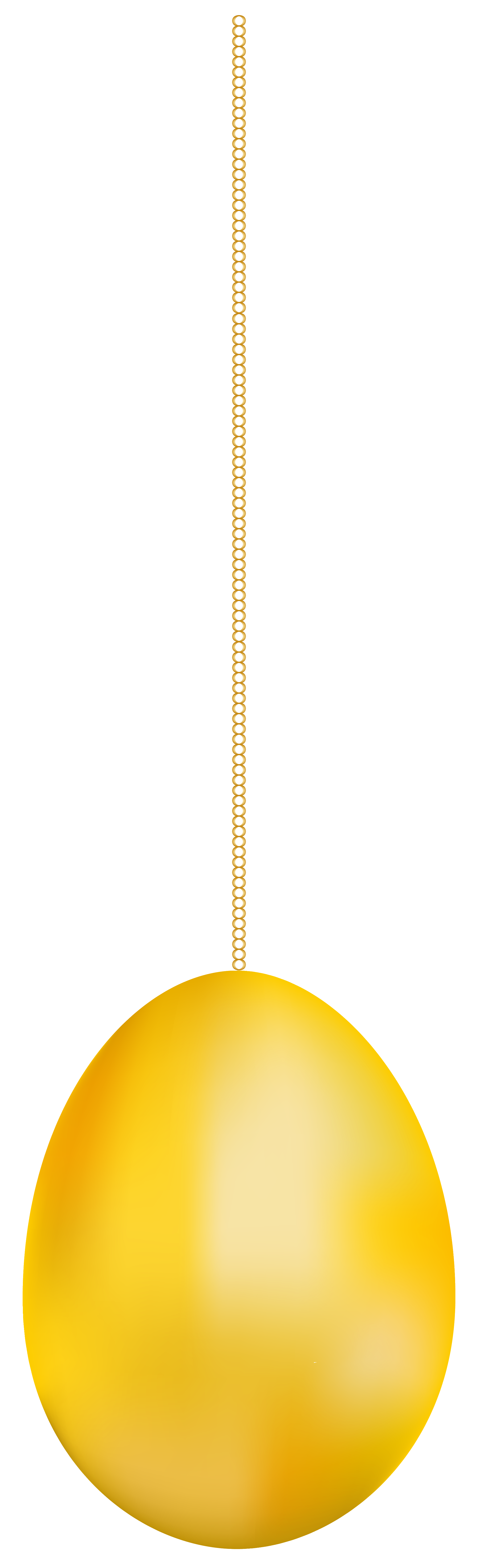 Gold Easter Yellow Hanging Egg Transparent Clipart