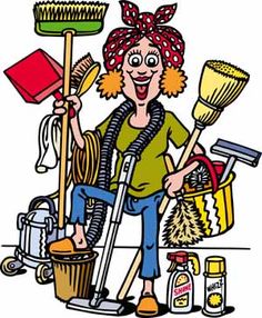 Housecleaning On Cleaning Stock Image And Clipart