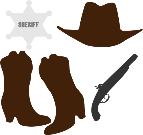 Cowboy Clothing And Accessories Clipart