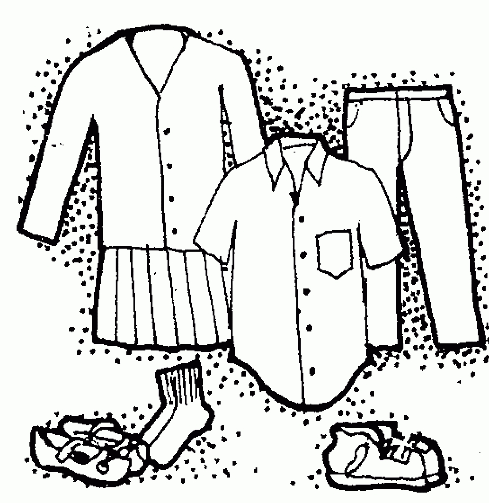 Clothing Clothes Black And White Images Clipart