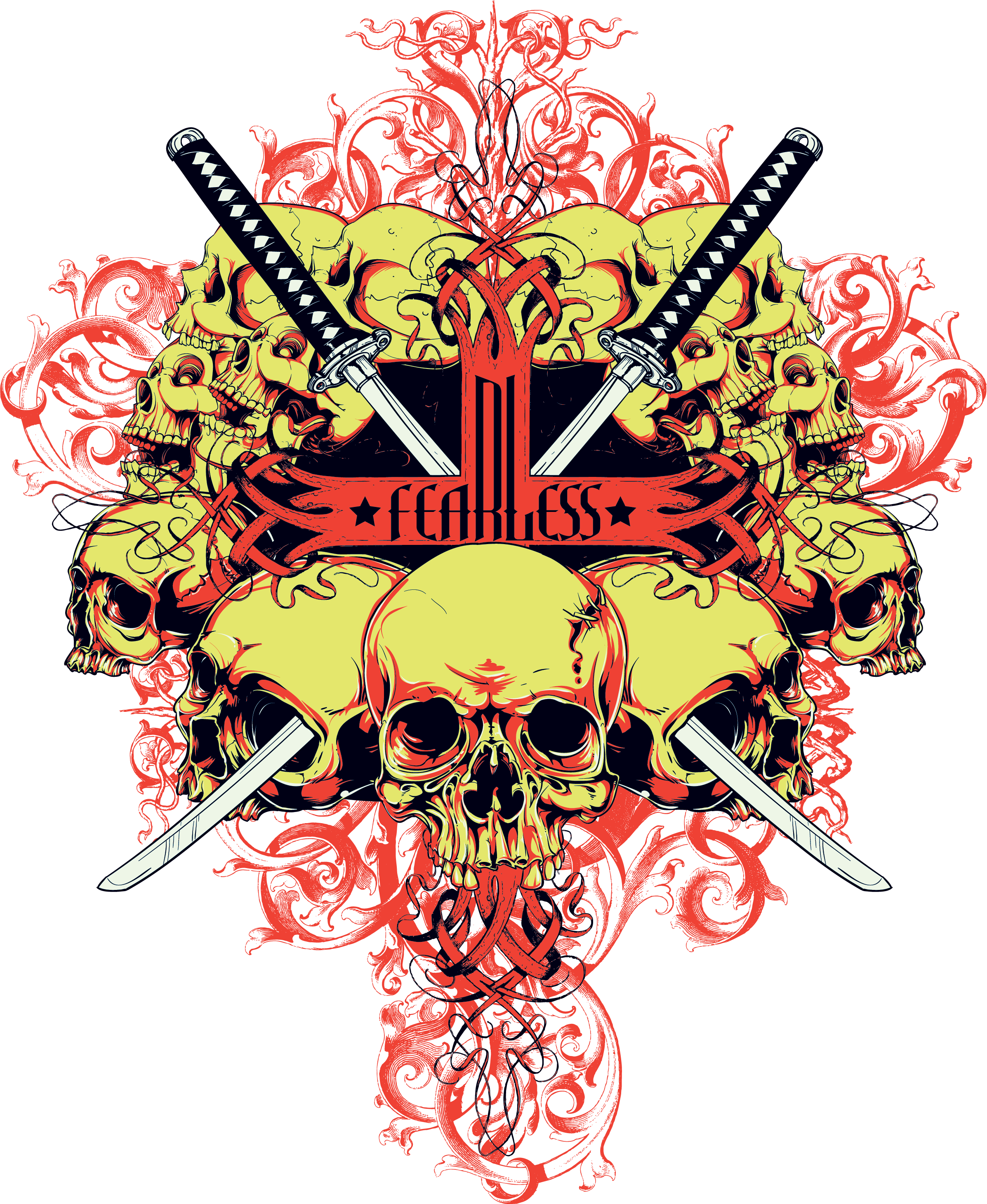 And Illustrator Skull T-Shirt Sword Adobe Clipart