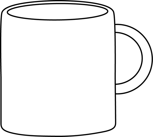 Coffee Cup Black And White Mug Black Clipart