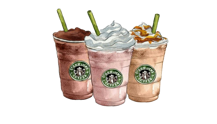 Coffee Frappuccino Latte Milkshake Starbucks Cartoon Clipart