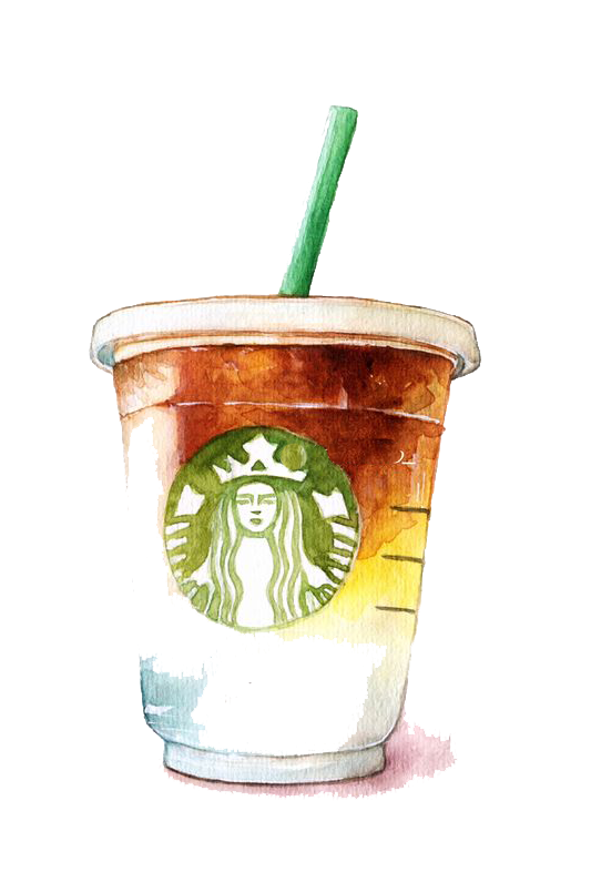 Watercolor Tea Coffee Starbucks Latte Free Download PNG HQ Clipart