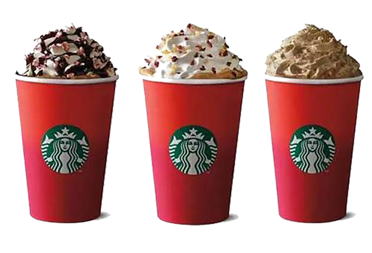 Coffee Cup Espresso Latte Starbucks Christmas Red Clipart