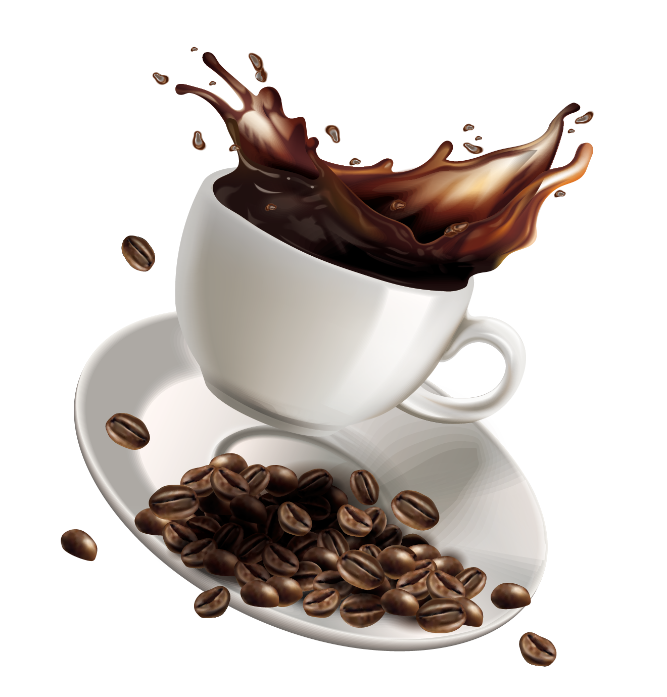Coffee Instant Splash Vector Of White Cafe Clipart