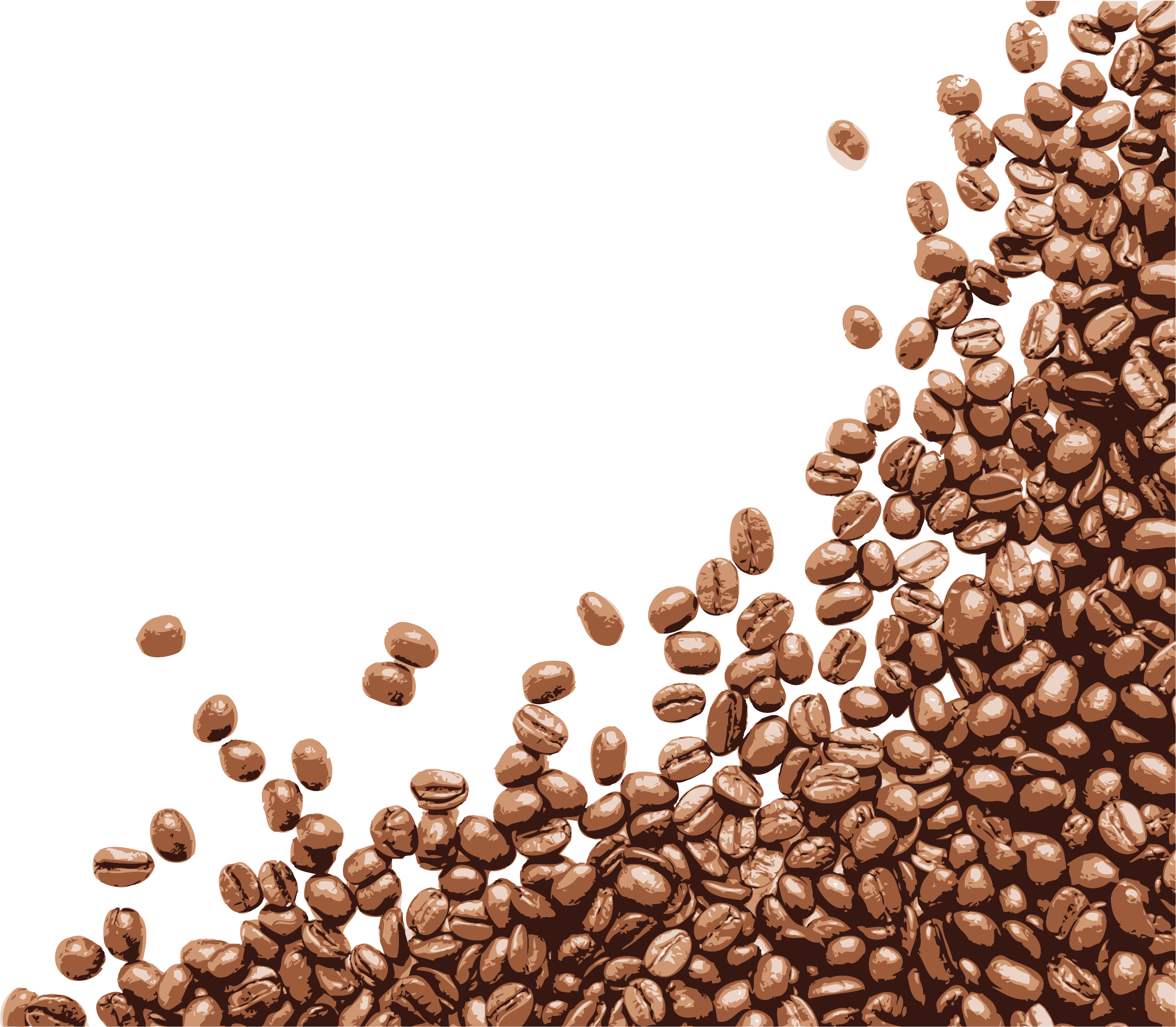 Brown Coffee Cappuccino Painted Hand Bean Beans Clipart