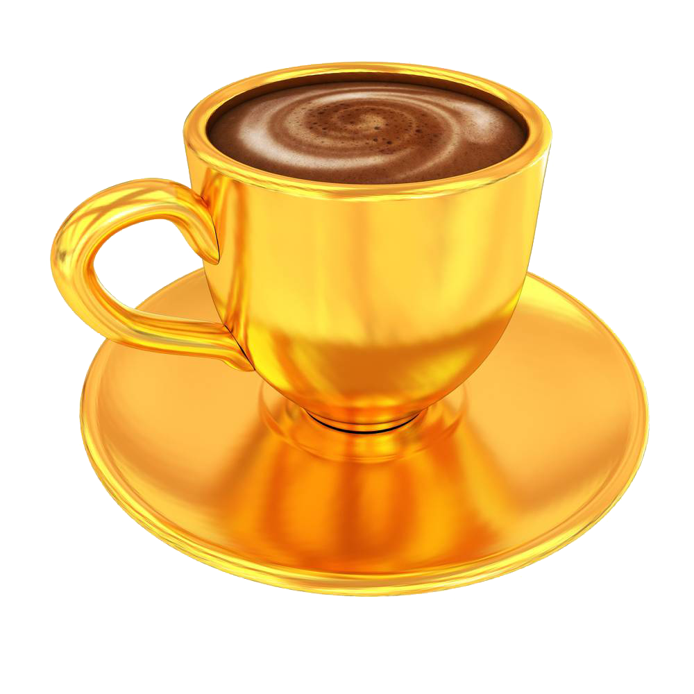 Doppio Coffee Cappuccino Cup Tea Golden In Clipart