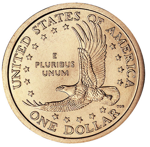 File United States One Dollar Coin Reverse Clipart
