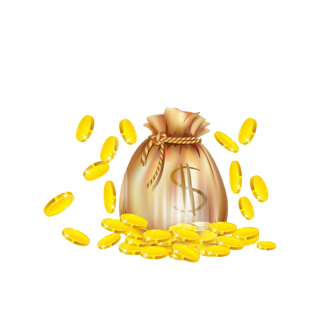 Money Coin Cartoon Gold Free HD Image Clipart