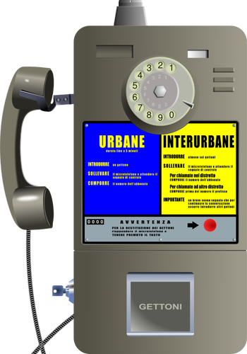 Public Telephone In Italy Clipart