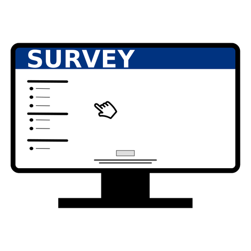 Online Computer Survey Icon Clipart