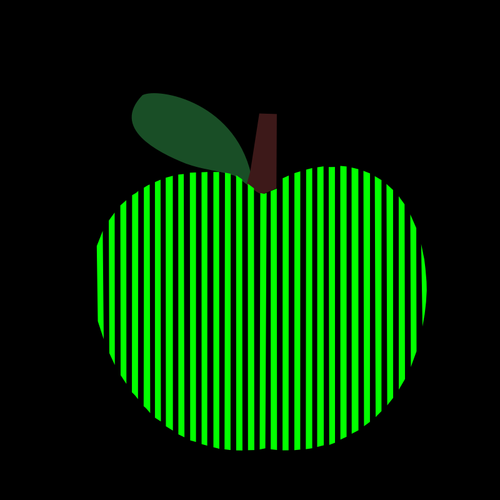 Of Striped Computerized Apple Clipart