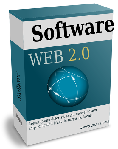 Web 2.0 Software Box Clipart