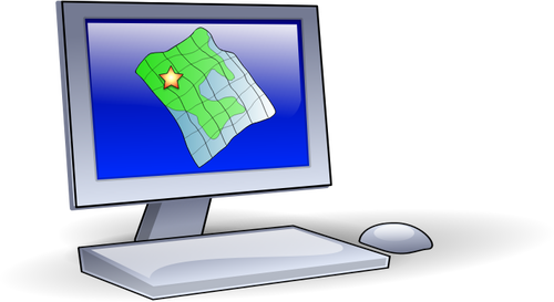 Of Mapping Client Computer Clipart
