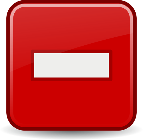 Red Illustration Of Computer Button - Minus Clipart