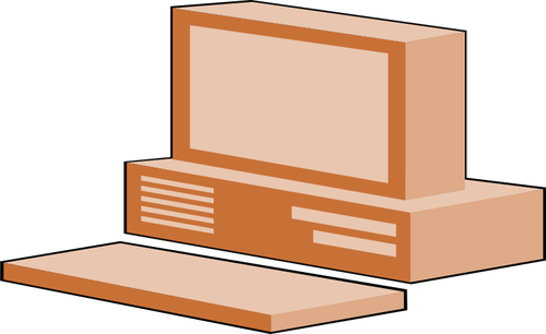 Brown Computer Configuration Clipart