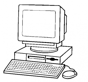 Computer Black And White Monitor Free Download Clipart