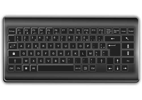 Of Azerty Computer Keyboard Clipart