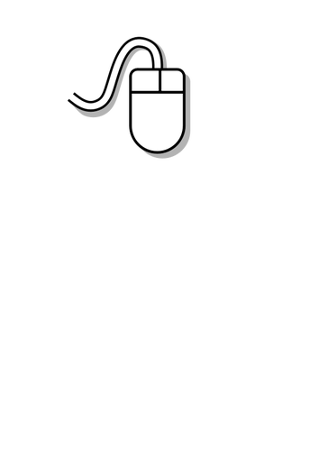 Wired Computer Mouse Icon Mage Clipart