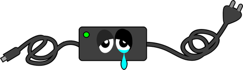 Computer Charger Crying Eye Clipart