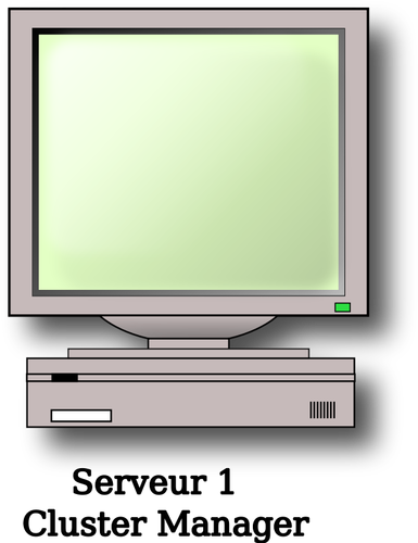 Server With Screen Clipart