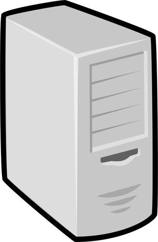 Computer Unit With Thick Black Border Clipart