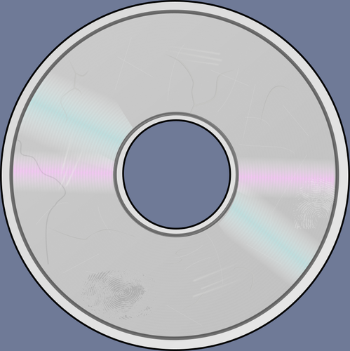 Compact Disc With Surface Damage Graphics Clipart
