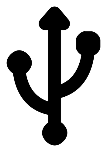 Of Simple Computer Usb Symbol Clipart
