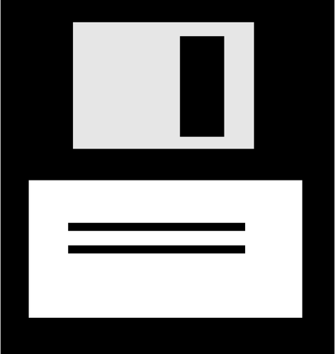 Black And White Computer Diskette Icon Clipart