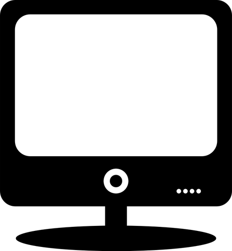 Computer Monitor With Four Buttons Clipart