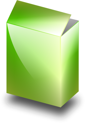 Green Box In 3D Clipart
