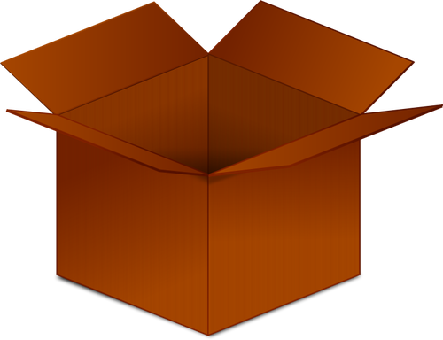 Open Red Cardboard Box Clipart