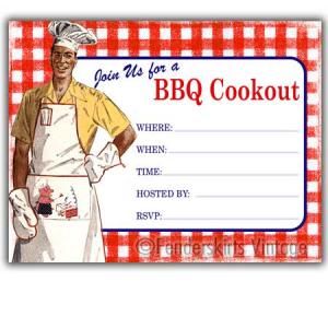 Cookout Art Invitations And Party Invitations On Clipart