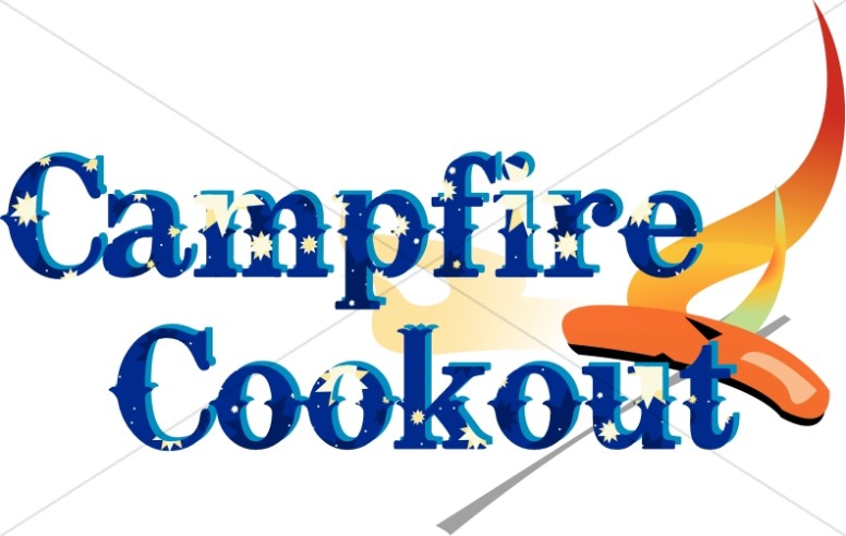 Campfire Cookout Christian Youth Summer Camp Clipart