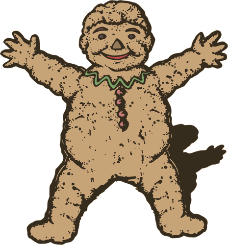 Retro Gingerbread Man Clipart