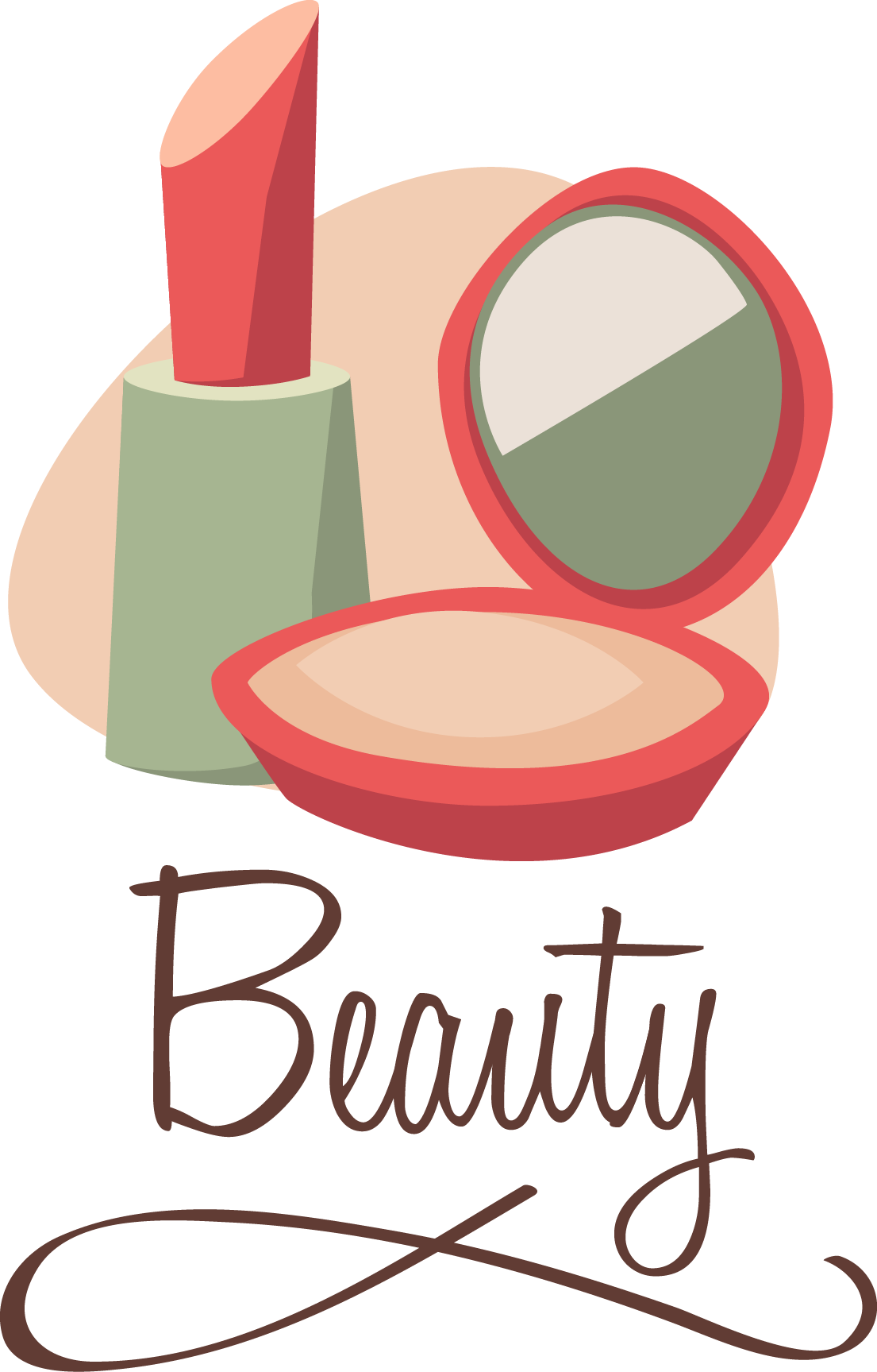 Artist Makeup Beautylinis Vector Brush Make-Up Supplies Clipart