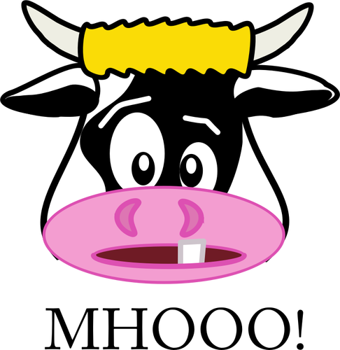 Of Pink Nosed Cow Head Clipart