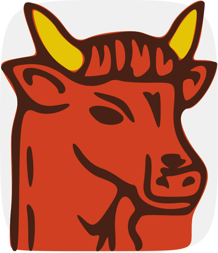Of Bull With Small Horns Clipart