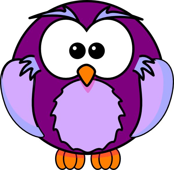 Purple Cow Purple Owl Vector Clipart Clipart