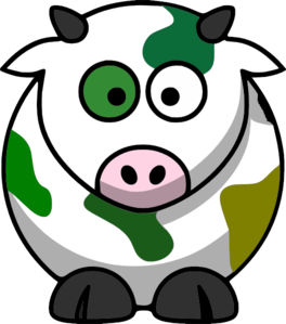 Camo Cow At Clker Vector Free Download Clipart