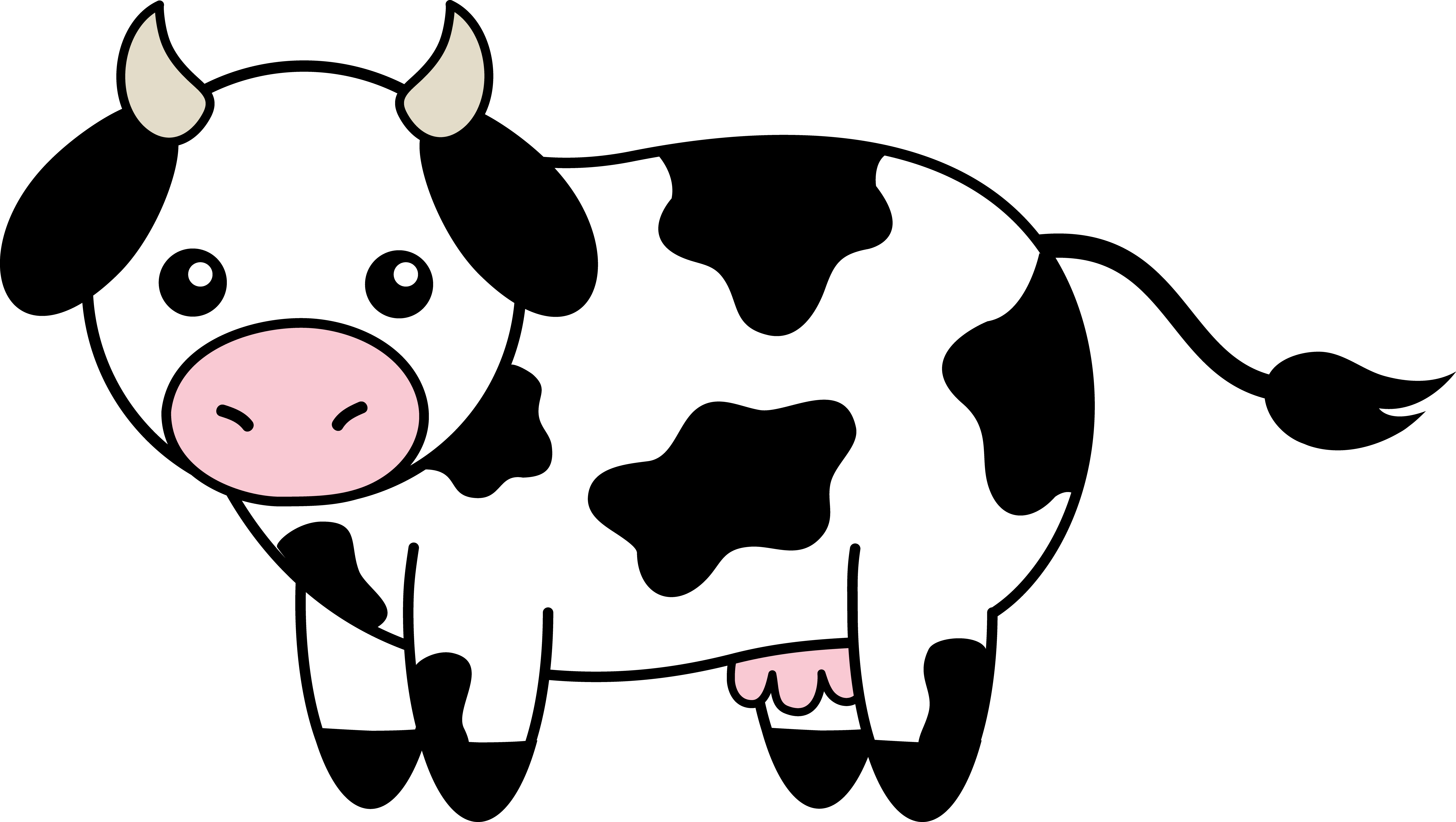 Cow Black And White Images Free Download Png Clipart