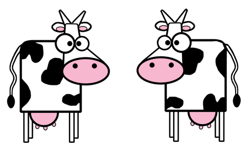 Of Two Cows Clipart